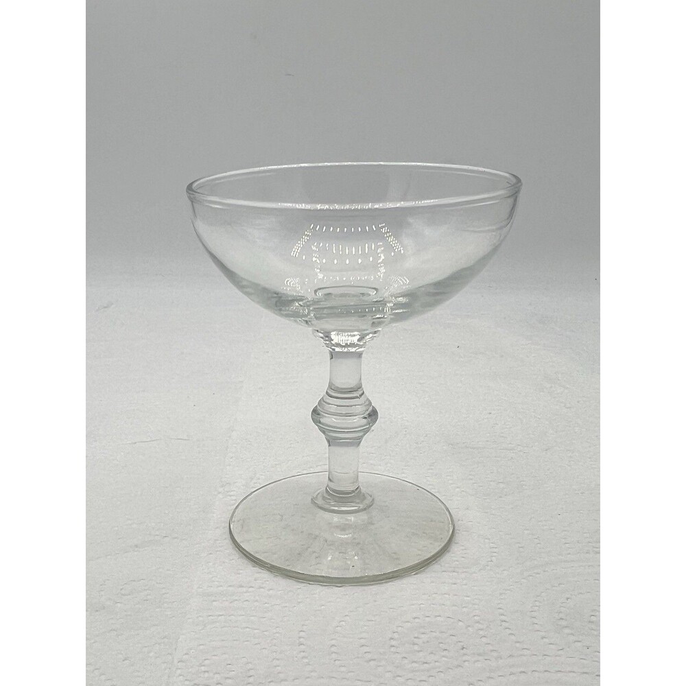 Vintage Libbey Georgian Champagne Coupe Glass Chair Leg Stem ASO Mad Men